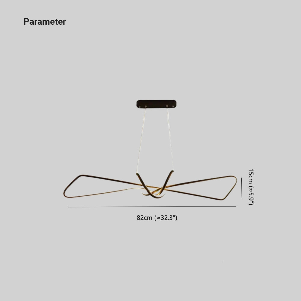 Arisha Minimalistische LED Pendelleuchte Schwarz/Gold Essenzimmer