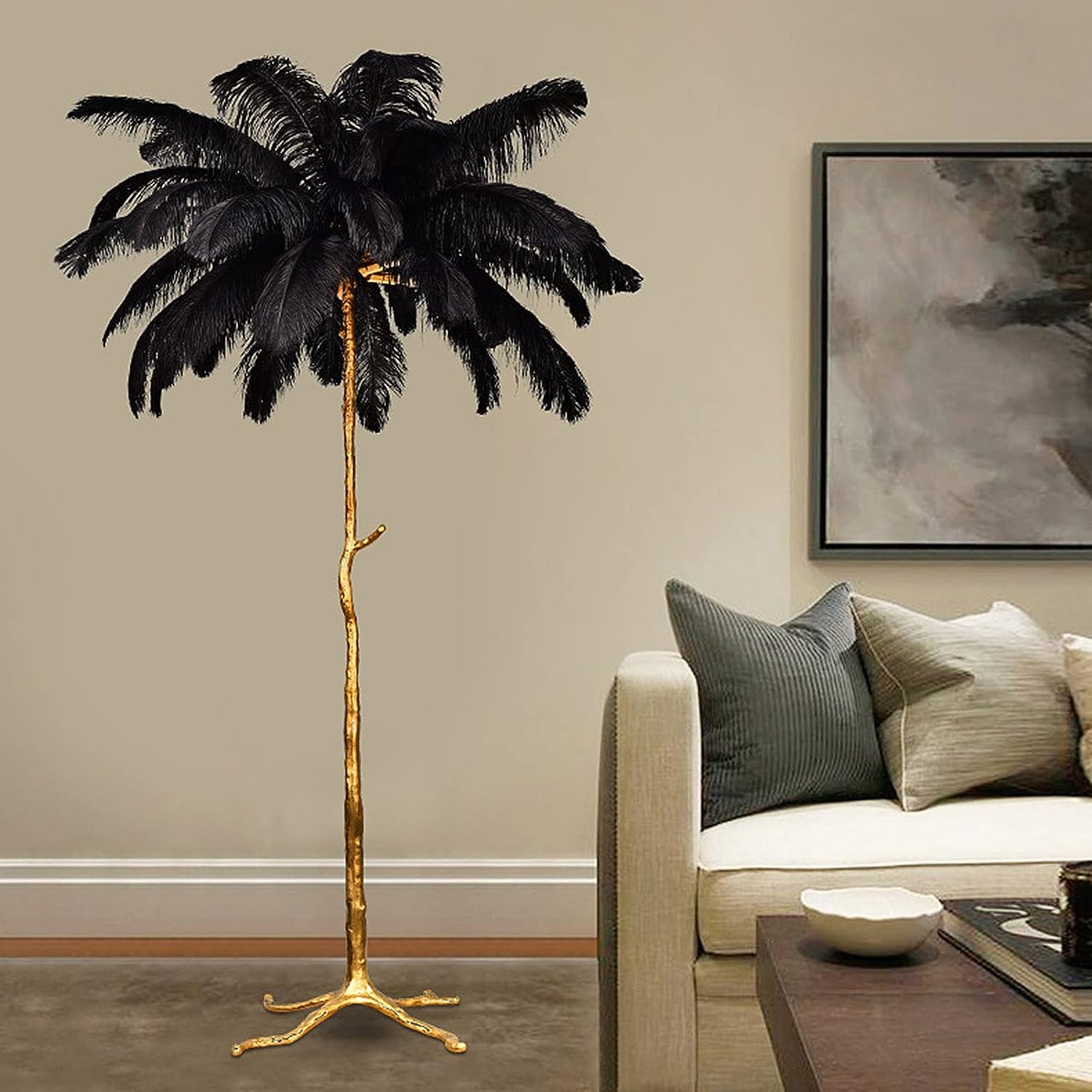 O'Moore Modern Mehrfarbig LED Stehlampe Feder Esszimmer/Wohnzimmer