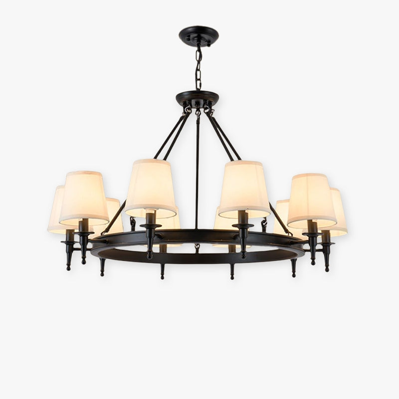 Silva Vintage LED Kronleuchter Schwarz Schlaf/Wohnzimmer Metall