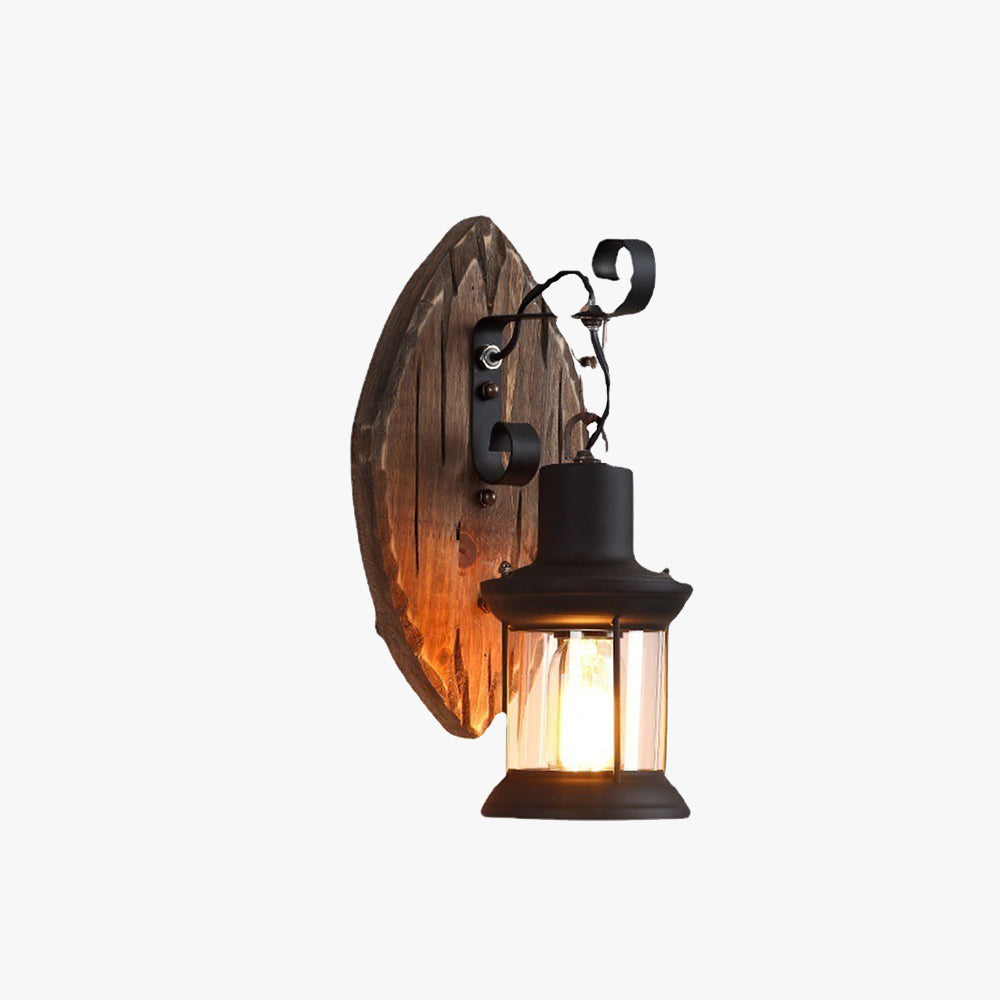 Epoch Modern LED Wandleuchte Schwarz Esszimmer/Schlafzimmer Holz