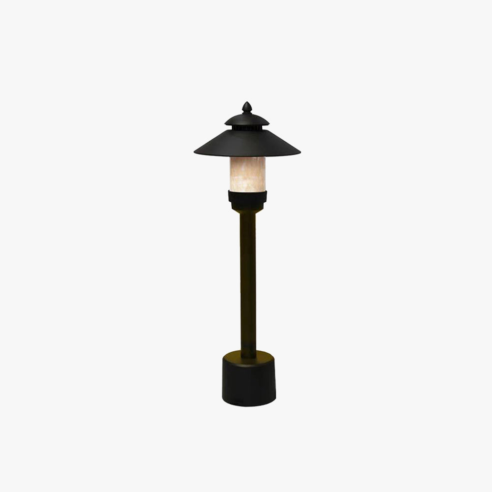 Arisha Minimalistisch LED Außen-Wegeleuchte Schwarz Garten Metall Marmor 59CM Lang