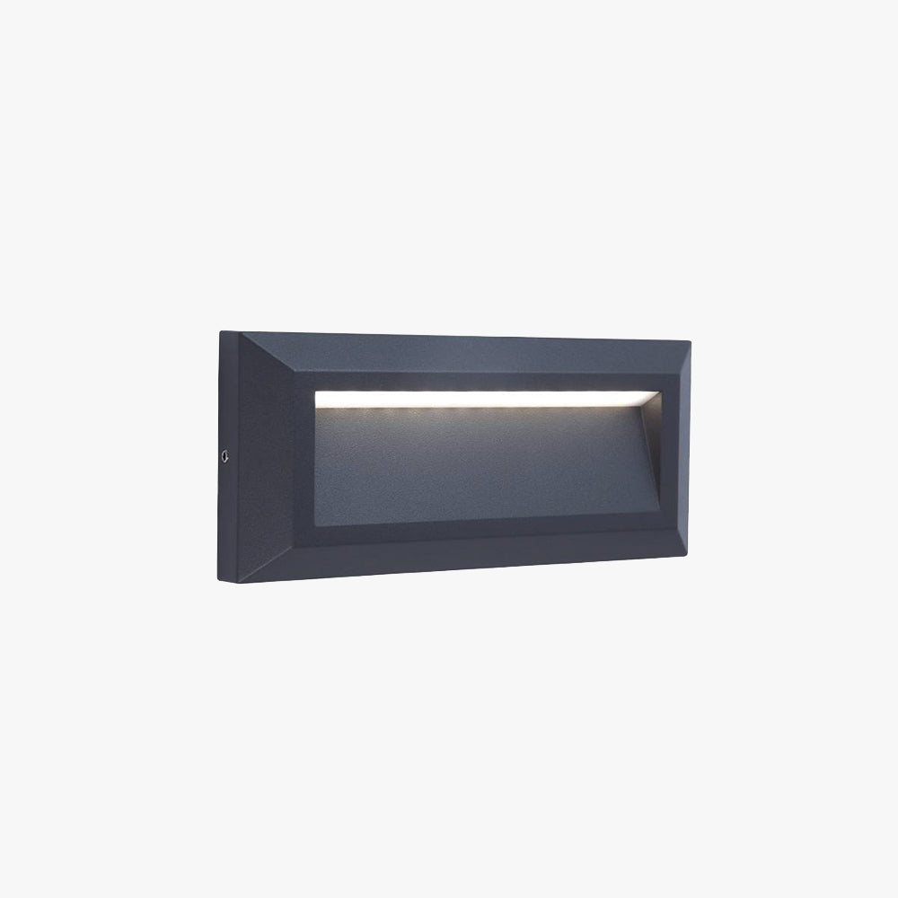 Ray Außenwandleuchte Rechteck, Grau, Innen/Außen, Metall Modern LED