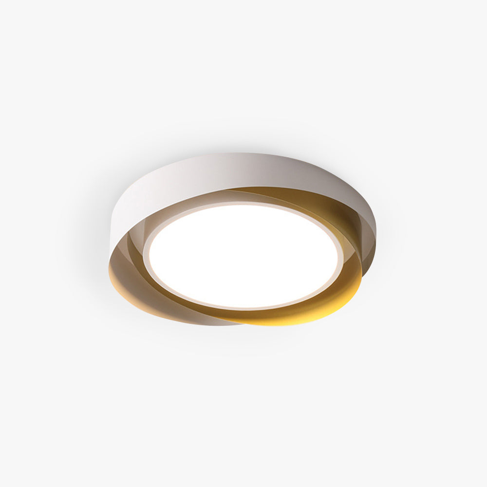 Arisha LED Deckenleuchte Modern Wohnzimmer, Gold Schwarz, Metall Acryl