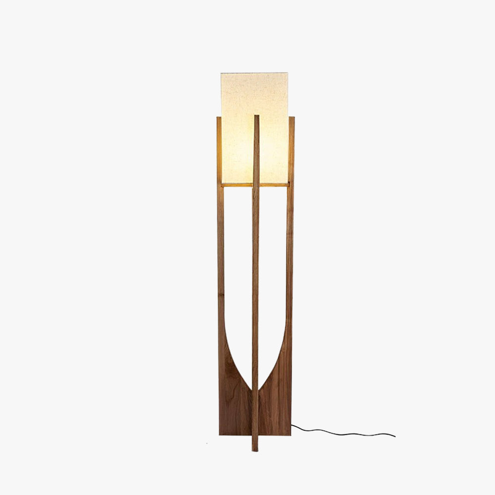Muto Design LED Stehlampe Holzfarbe Wohn/Arbeits/Schlaf/Esszimmer Holz&Stoff