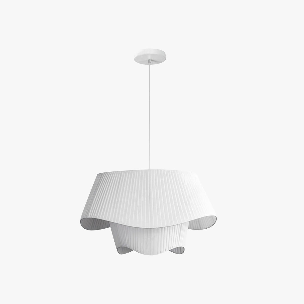 Renée Modern LED Pendelleuchte WeißEsstisch/Wohn/Schlafzimmer änderbarStoff Durchmesser 50/60cm