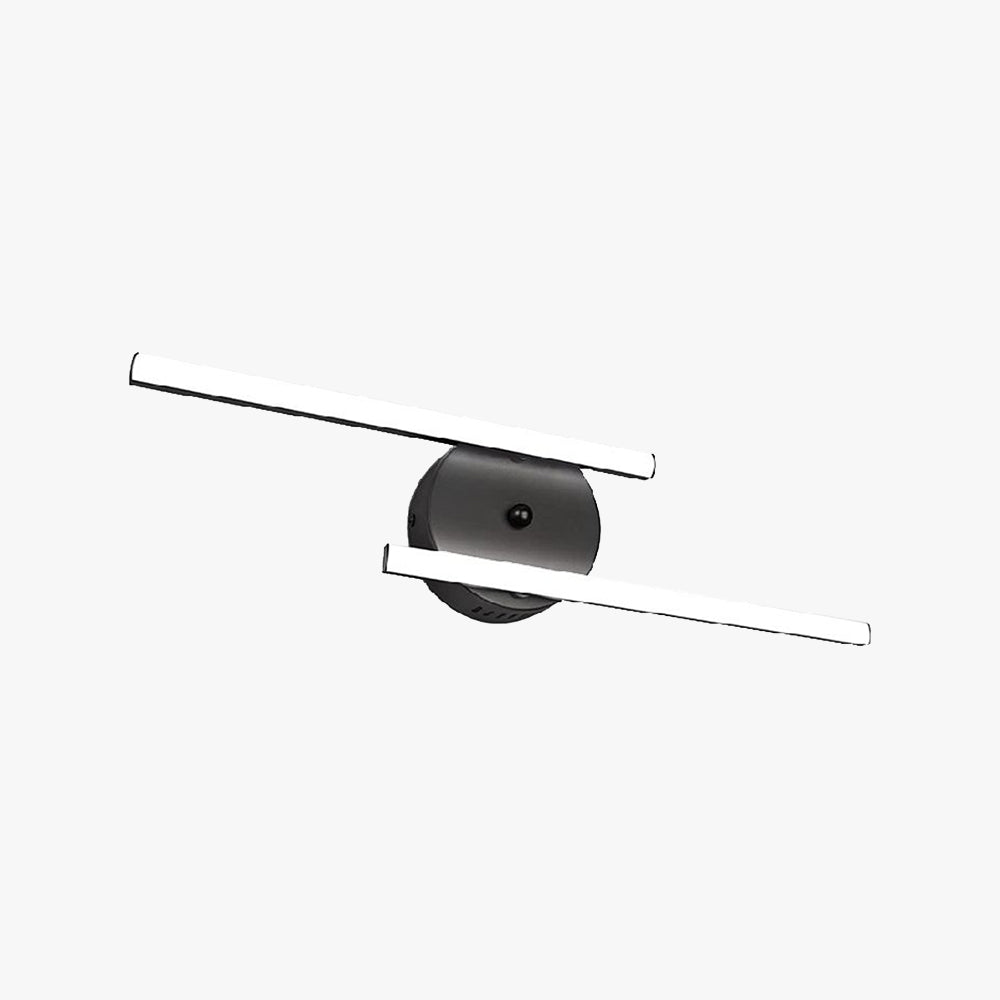 Arisha Modern Double Linear Metal Wandleuchte, Schwarz/Silber