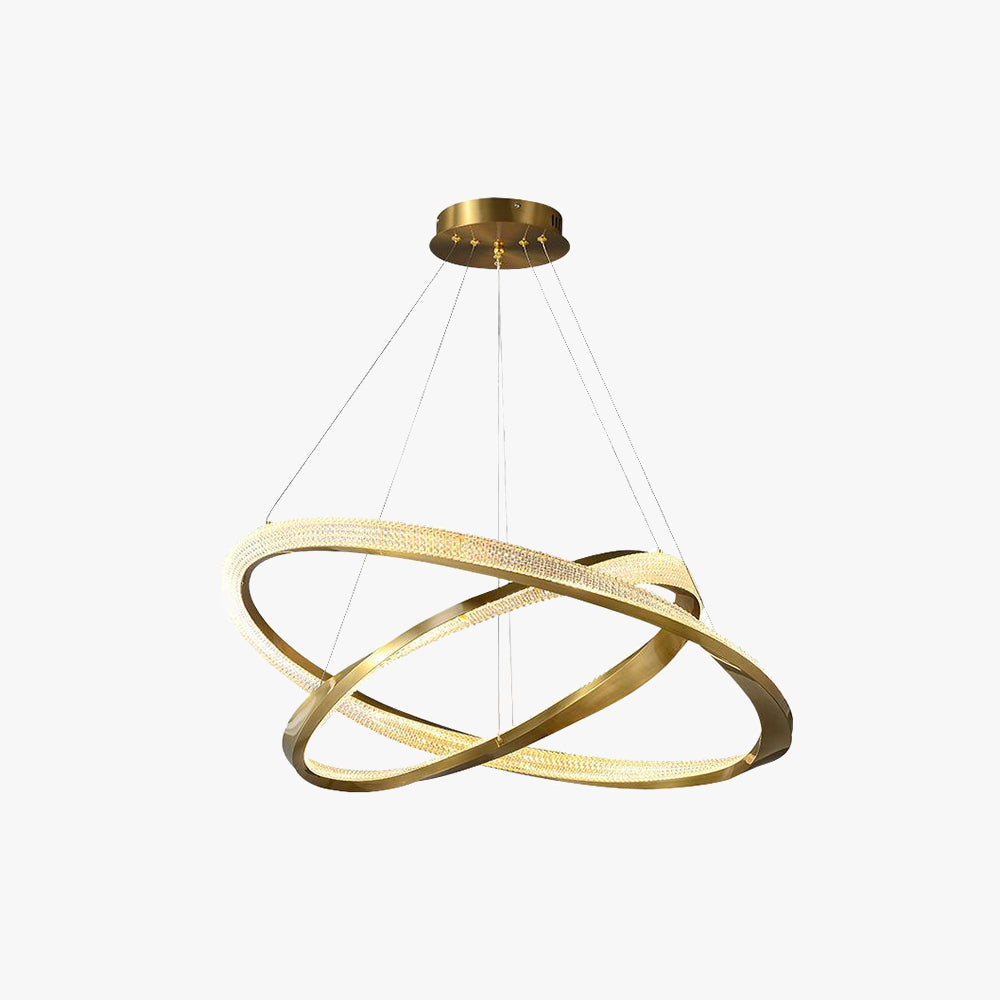 Arisha Modern LED Pendelleuchte Gold Ess/Wohn/Schlafzimmer Metall&Acryl Dimmbar