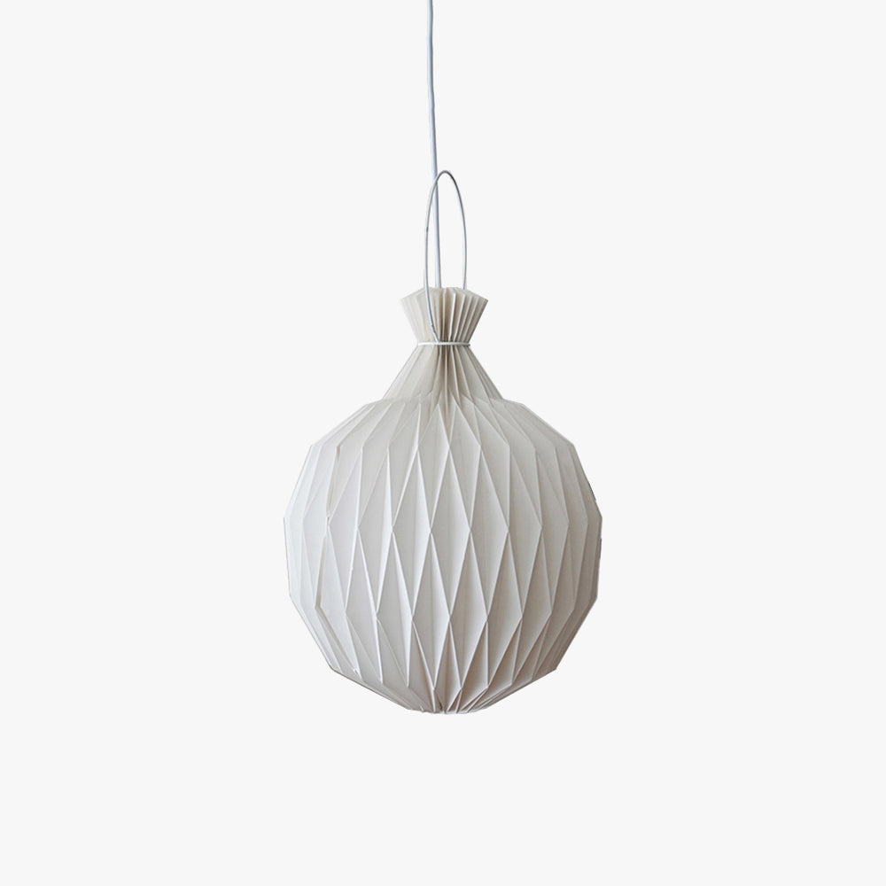 Ritta Modern LED Pendelleuchte Kugel Wohnzimmer Schlafzimmer, Weiß, Metall Papier