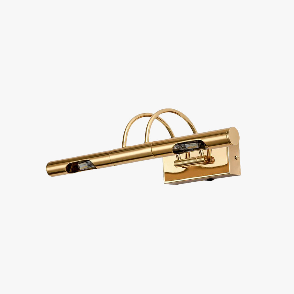 Arisha Retro Zylindrisch Metall Wandleuchte, Gold, Badezimmer