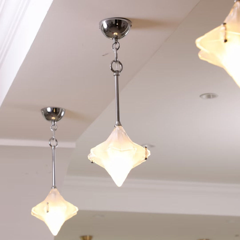 Art Deco Astris Elara Stern Pendelleuchte, Detailansicht