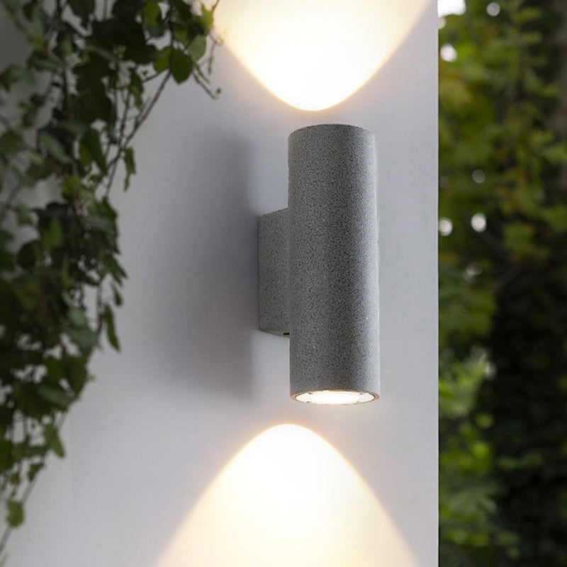 Ray Modern LED Außenwandleuchte Schwarz/Weiß Bad/Treppenhaus/Flur/Balkon/Garten Zement&Acryl