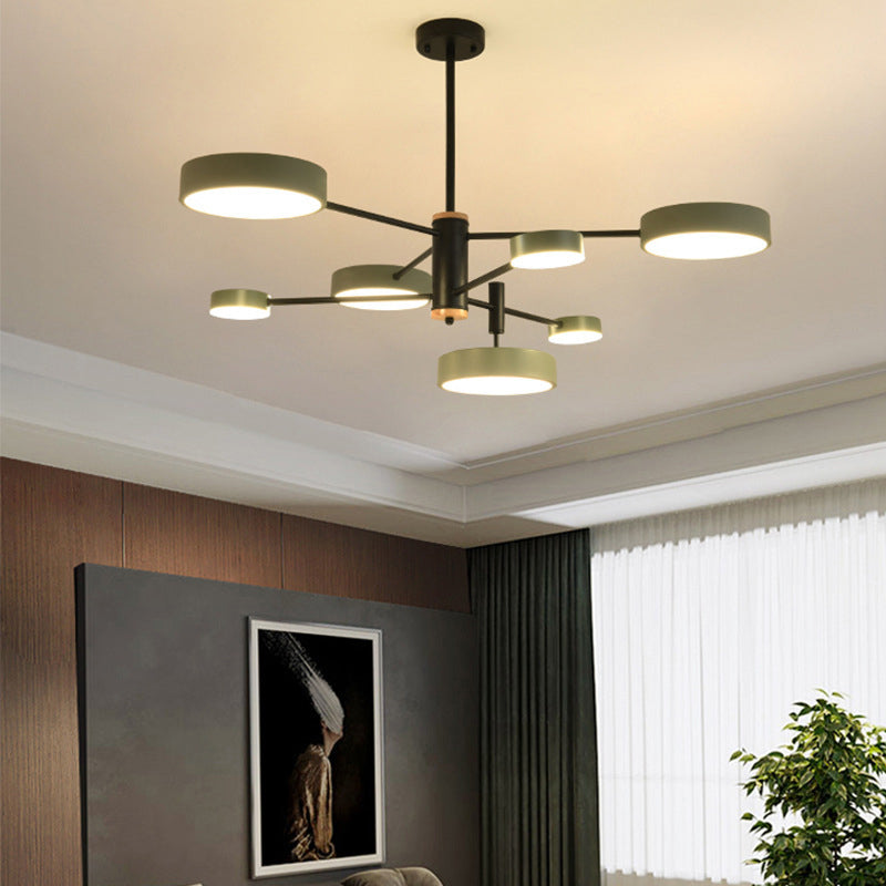 Arisha Modern LED Pendelleuchte Gold/Weiß/Grau Wohn/Schlaf/Esszimmer Esstisch Metall&Holz 3 Farbwechsel Per Schalter-Letslighting