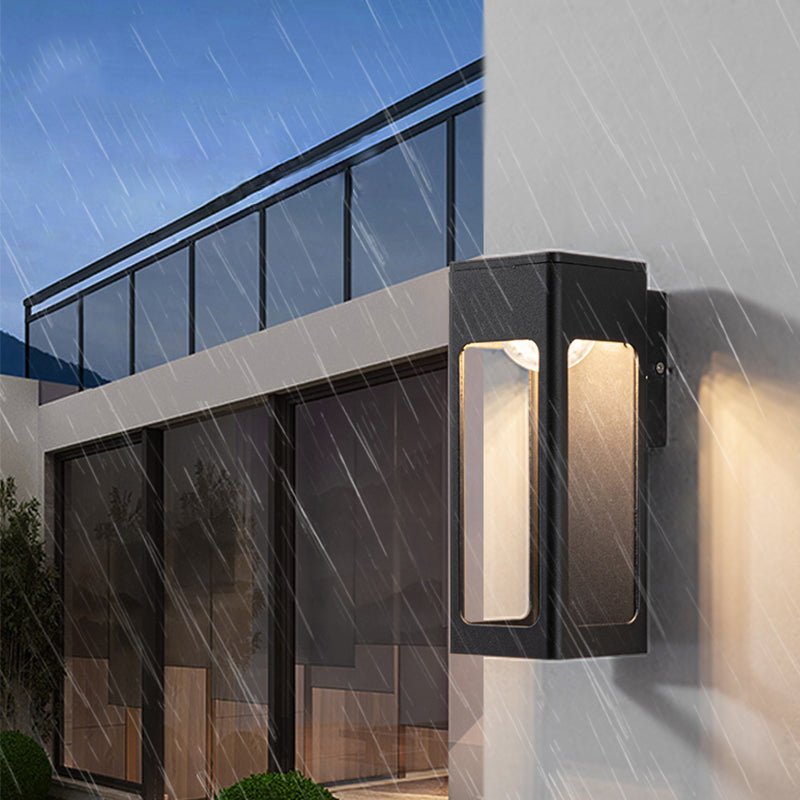 Ray Modern LED Außenwandleuchte Schwarz Außen Garten Metall