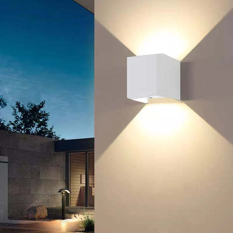 Ray Modern LED Außenwandleuchte Weiß Metall Garten/Flur