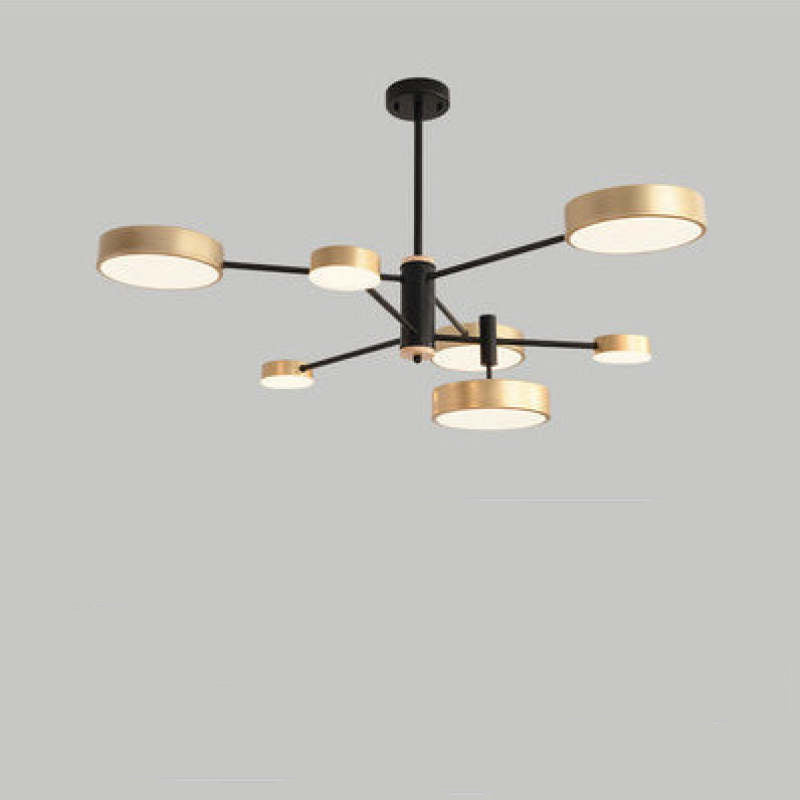 Arisha Modern LED Pendelleuchte Gold/Weiß/Grau Wohn/Schlaf/Esszimmer Esstisch Metall&Holz 3 Farbwechsel Per Schalter-Letslighting