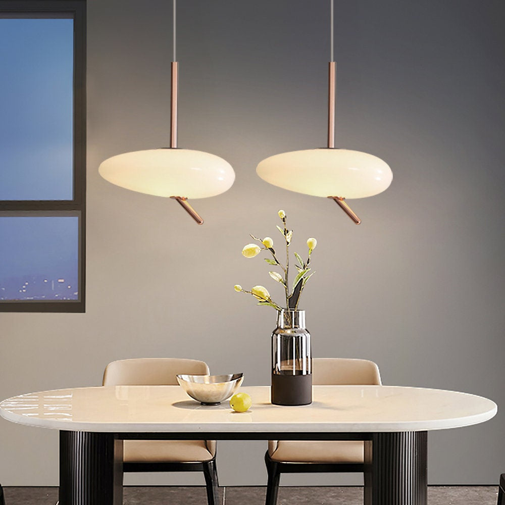 Valentina Modern Kieselsteine Acryl Metall Pendelleuchte Wohnzimmer