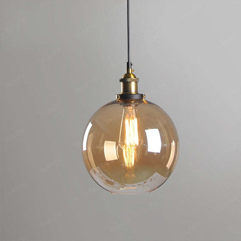 Arisha Vintage Industrie LED Pendelleuchte Esstisch/Küche Glas Metall