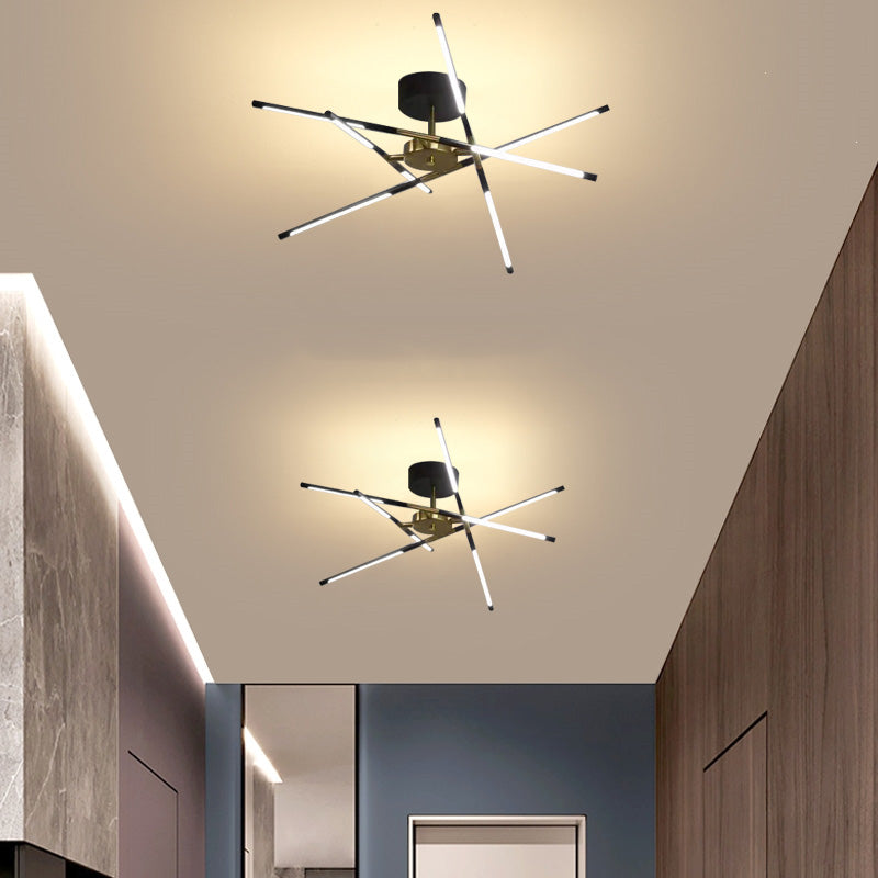 Arisha Modern Linear LED Deckenleuchte Schwarz/Gold Wohn/Schlafzimmer Metall/Acryl Multi-Flammig-Letslighting