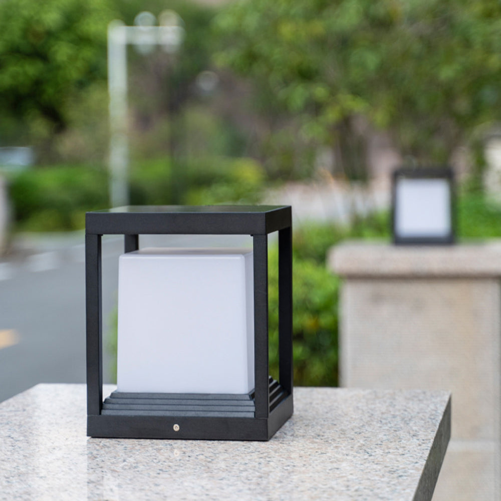 Ray Modern LED Außensockelleuchte Schwarz Garten/Terrasse/Flur