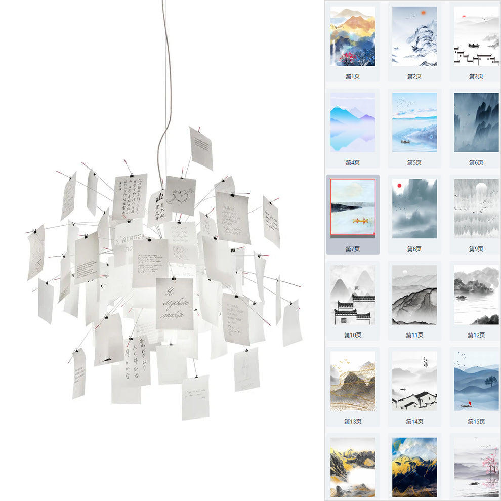 Ortheen Moderner Kronleuchter aus Papier-Letslighting