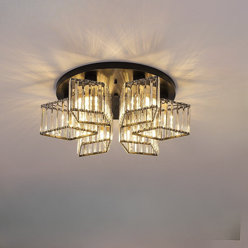 Arisha Modern Deckenleuchte Metall Kristall Wohnzimmer