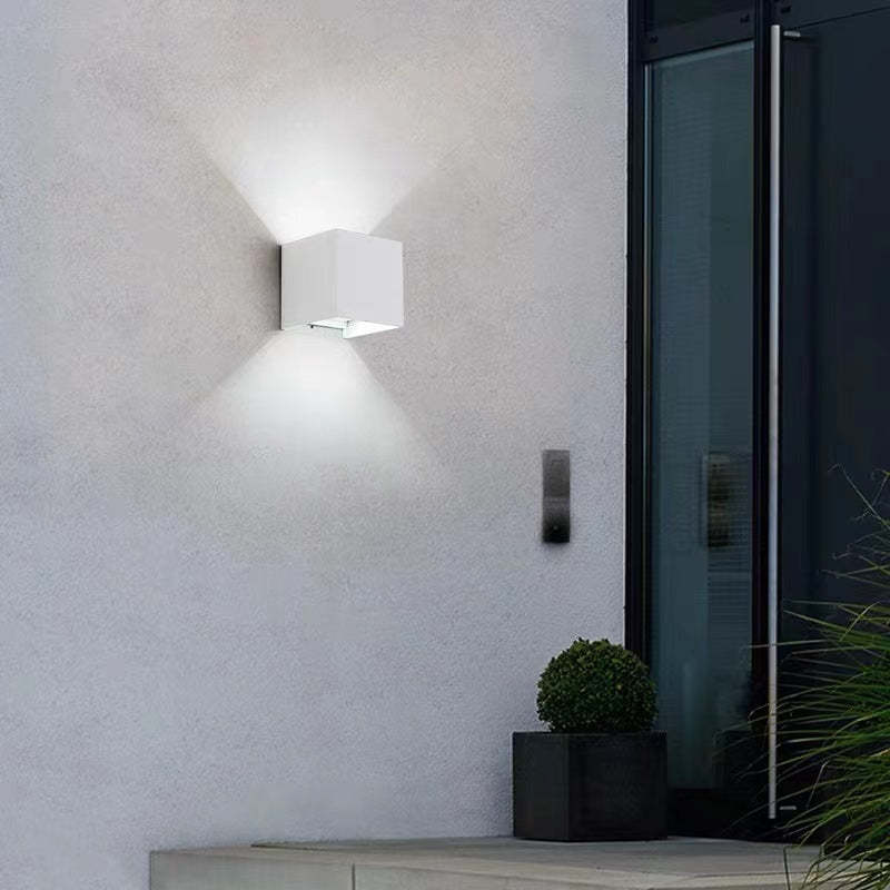 Ray Modern LED Außenwandleuchte Weiß Metall Garten/Flur