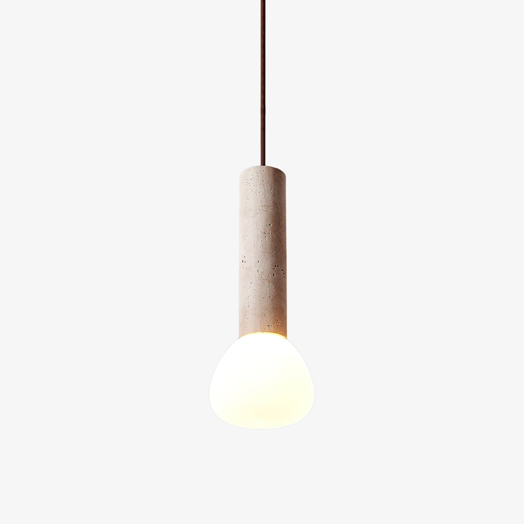Cicaris Minimalist Travertine Pendant Light - Neutralighting
