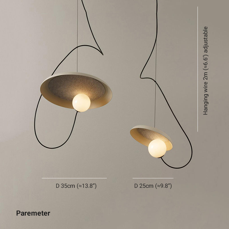 Avi Modern LED Pendelleuchte Ring Esszimmer 3 Farben Acryl/Metall