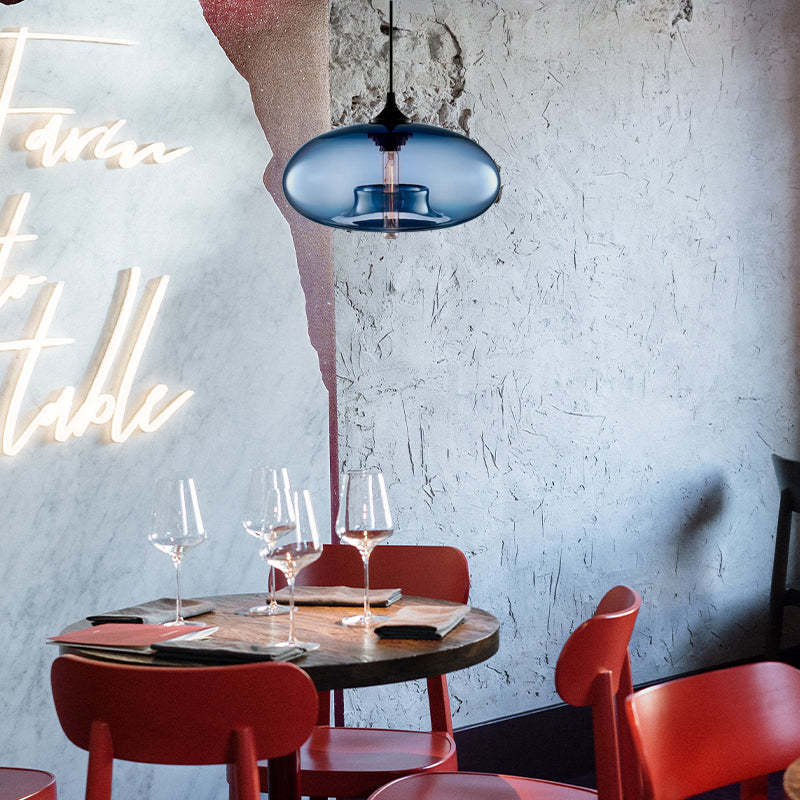 Aria Modern Mehrfarbig LED Pendelleuchte Glas Ess/Wohnzimmer