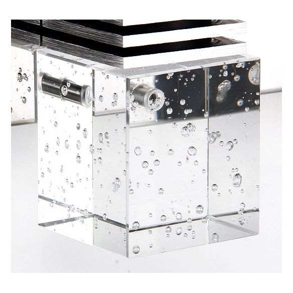 Arisha Modern Quadratisch LED Wandleuchte Silber Schlaf/Badezimmer Metall Kristall