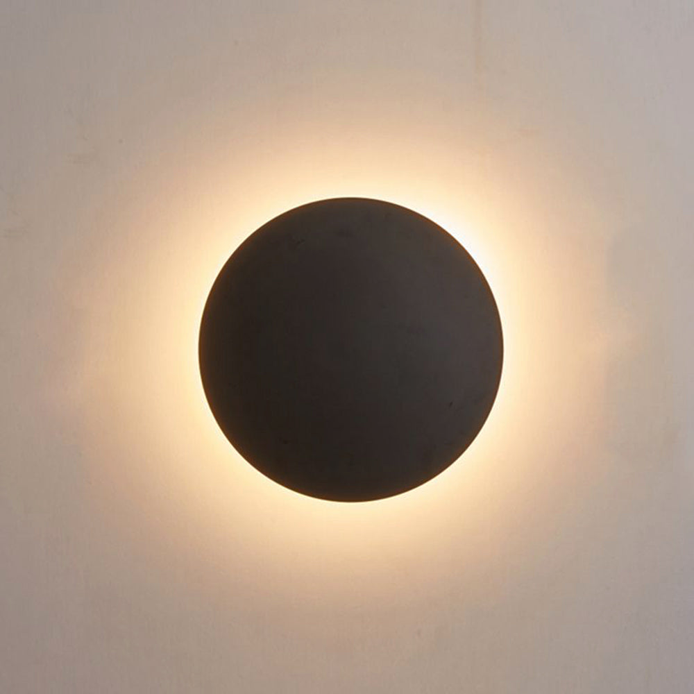 Arisha Modern Round Wandleuchte, Schwarz/Weiß/Gold, Metall, Wohnzimmer