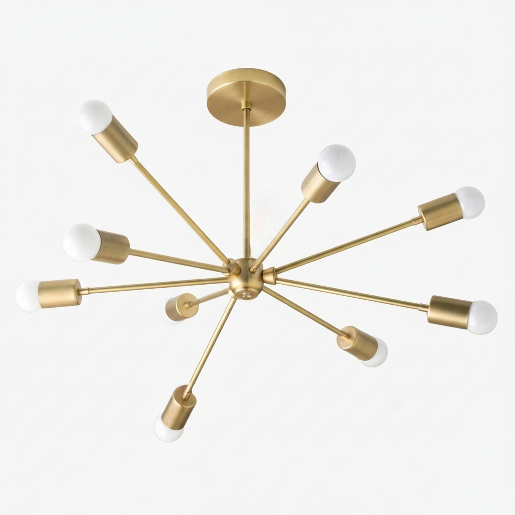 Mobilux Line Metall-Kronleuchter – Moderne Lampe im Mid-Century-Stil für Küchen und Büros