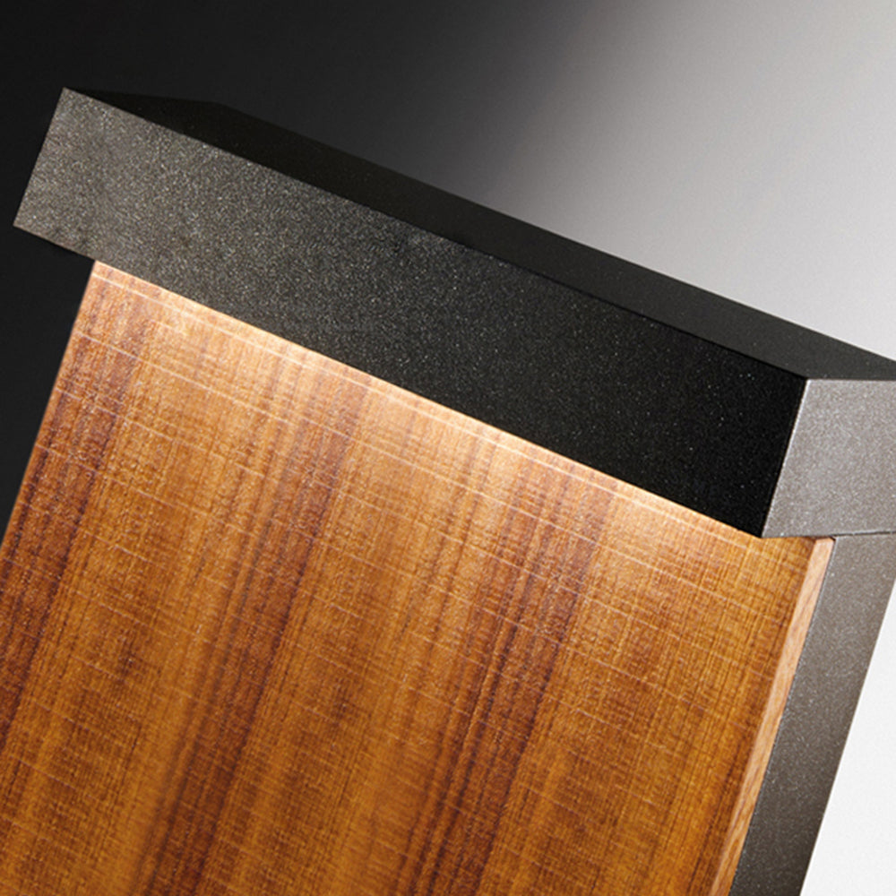 Ray Moderne rechteckige LED Außen-Wegeleuchte Holz Garten Metall 22/58CM Lang