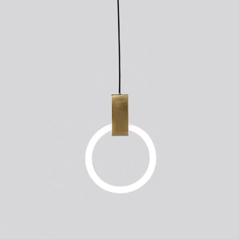 Kristy Pendelleuchte Ring, Geometrisch, Kugel, Gold, Metall/Glas, Wohnzimmer