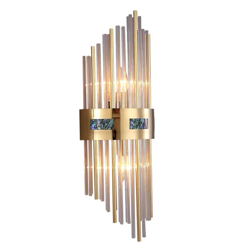 Kirsty LED Wandleuchte Gold, Wohnzimmer/Schlafzimmer,Metall/Acryl