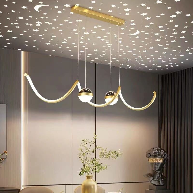 Arisha Moderne LED Pendelleuchte Stern-Design Esszimmer Metall/Acryl