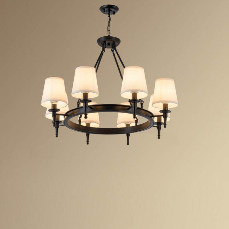 Silva Vintage LED Kronleuchter Schwarz Schlaf/Wohnzimmer Metall