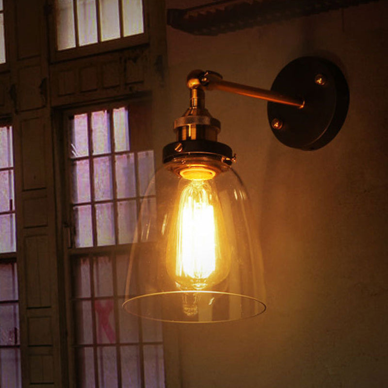 Silva Moderne LED Wandleuchte Wohn/Schlafzimmer Schwarz/Gold Glas