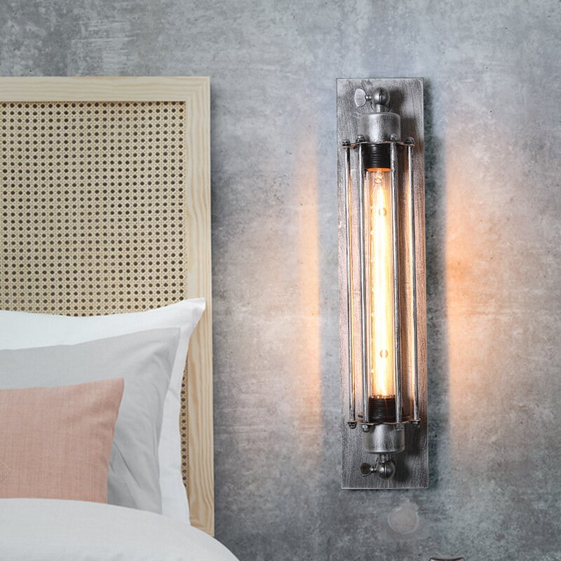 Silva Vintage Zylinder LED Wandleuchte Schwarz/Rot/Silber/Gold Wohn/Schlafzimmer Flur Innen Metall