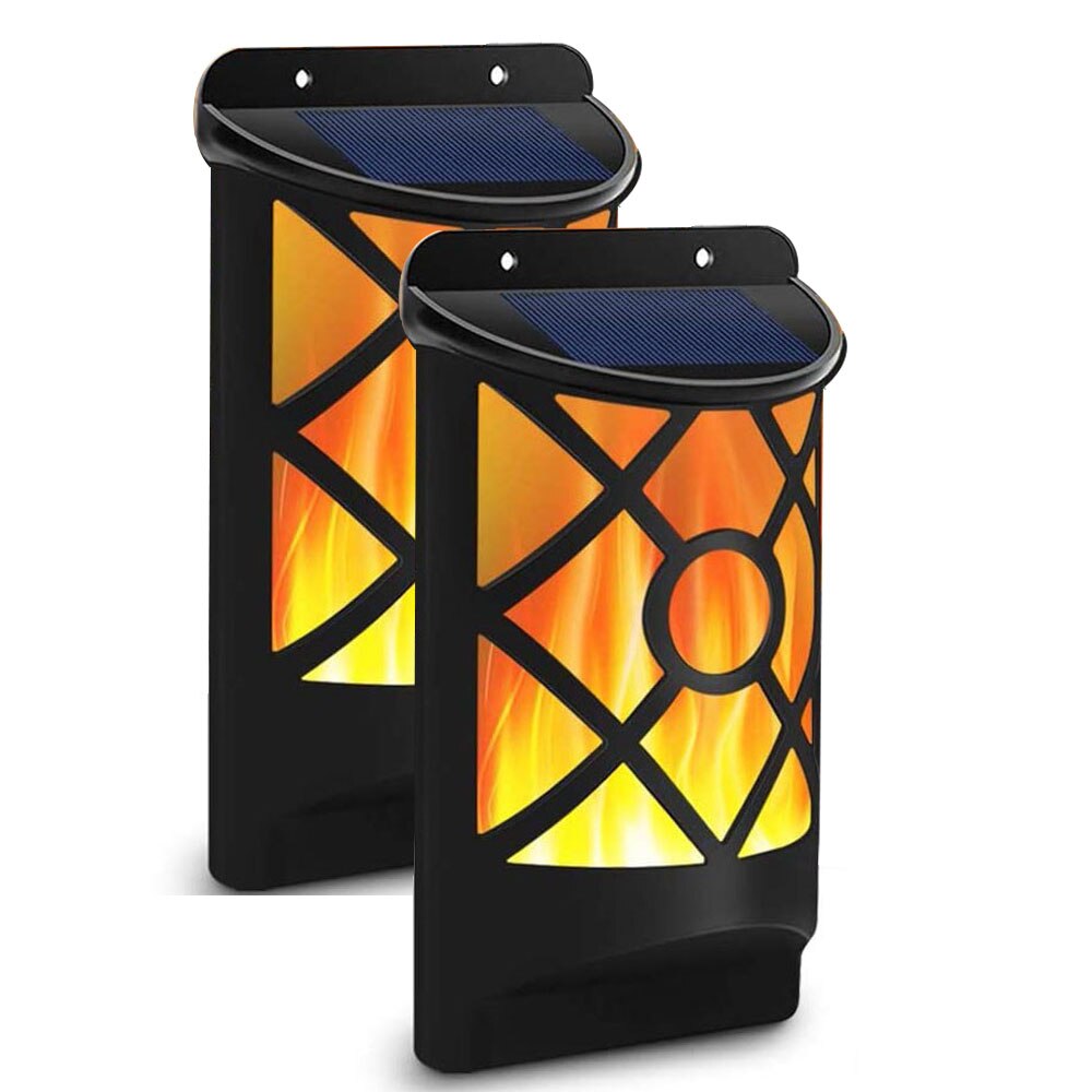 Ray Wasserdichte LED-Solarwandleuchte mit flackernder Flamme