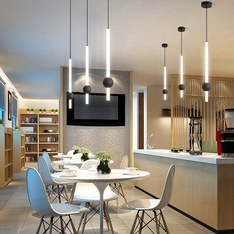 Arisha Modern LED Pendelleuchte Schwarz Schlaf/Wohn/Esszimmer Metall&Glas