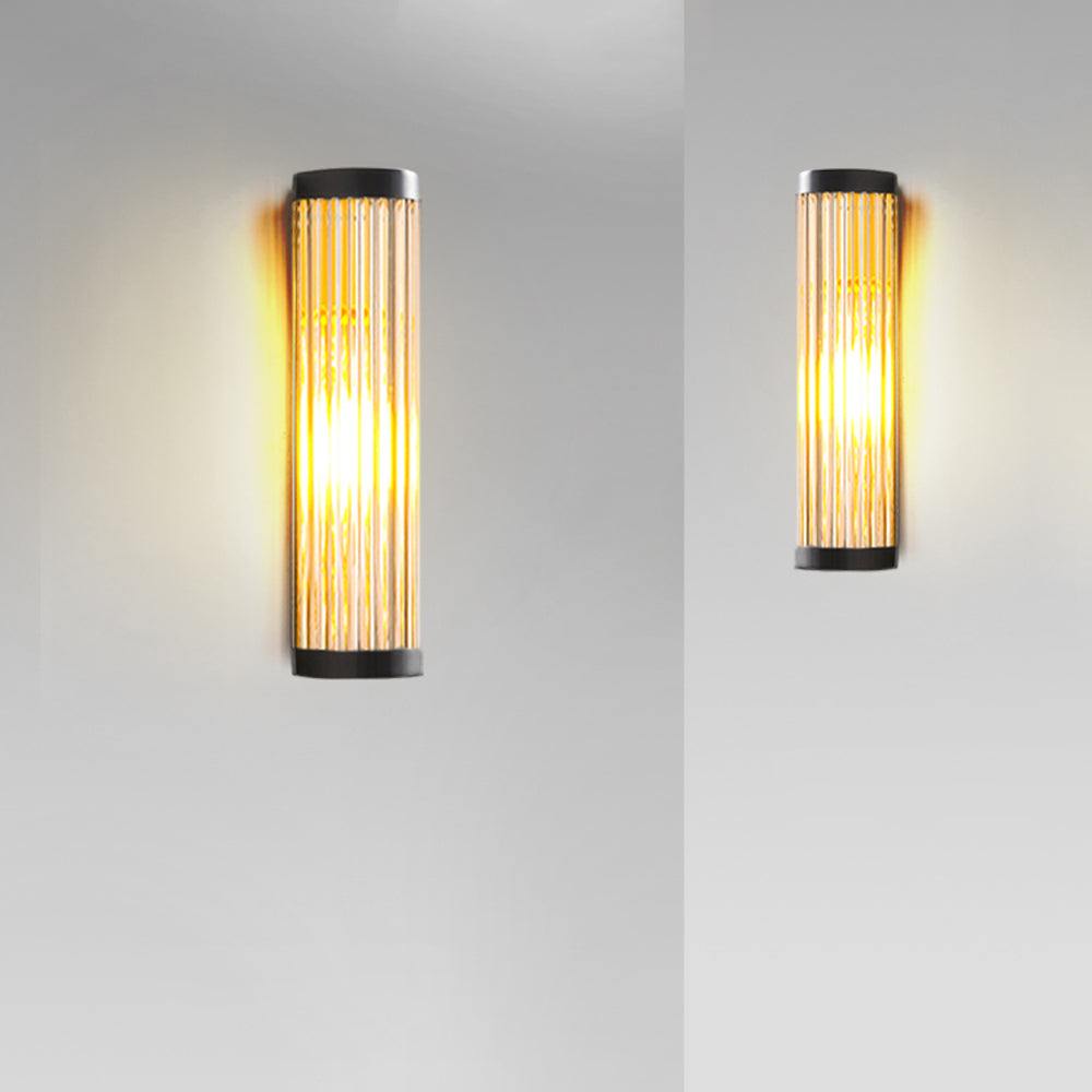 Ray Modern Halbkreisförmig LED AußenwandleuchteSchwarz Garten Metall Glas