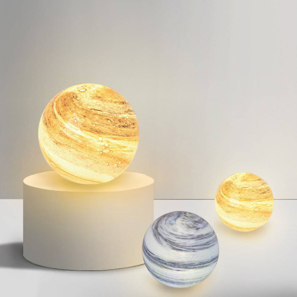 Aria Modern LED Außenleuchte Planet IP 65 Kugel Garten 2 Farben Glas