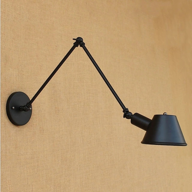 Silva Retro Industrielle Wandleuchte, Schlafzimmer/Esszimmer, Metall, Schwarz/Rost