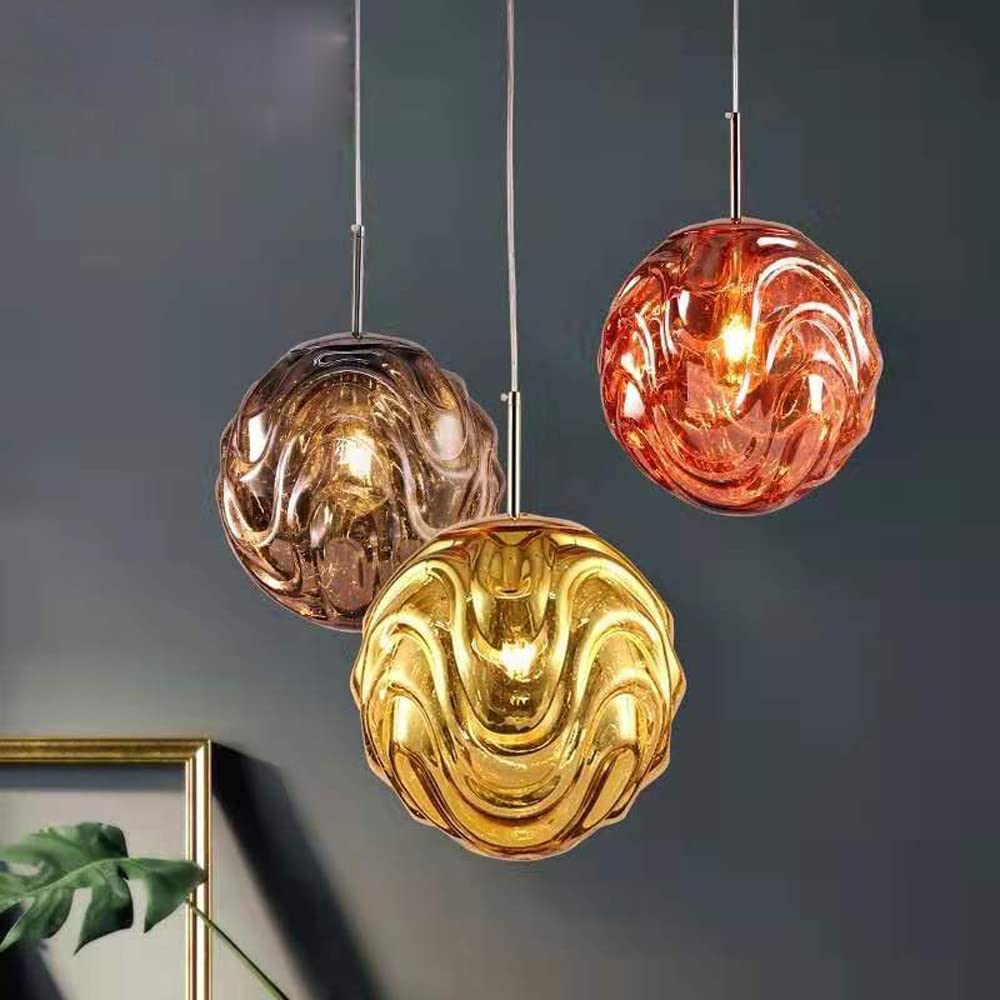 Valentina Modern Sphere Pendelleuchte Glas Gold/Schwarz Esszimmer
