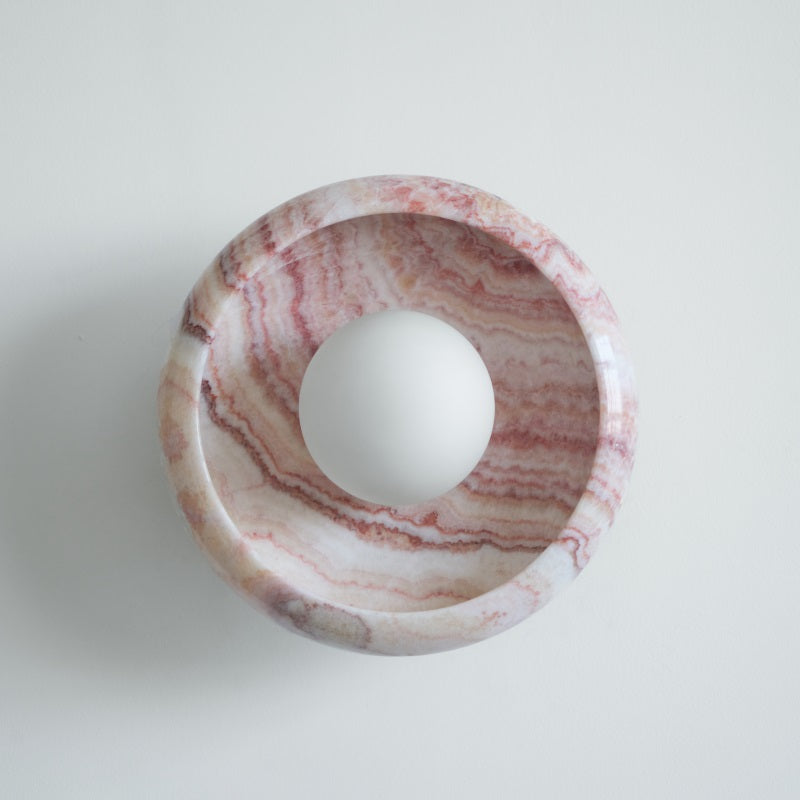 Piedra Modern Minimalist Marble Glass Wall Lamp - Letslighting