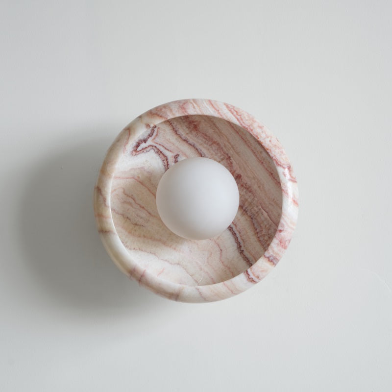 Piedra Modern Minimalist Marble Glass Wall Lamp - Letslighting