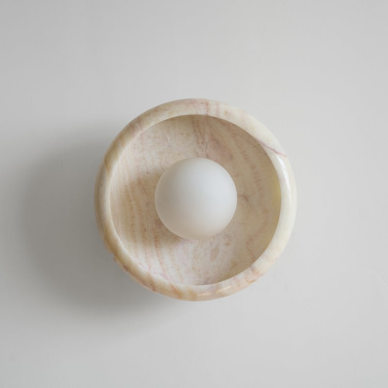 Piedra Modern Minimalist Marble Glass Wall Lamp - Letslighting