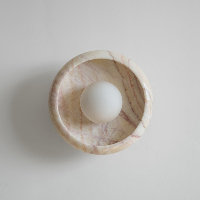 Piedra Modern Minimalist Marble Glass Wall Lamp - Letslighting