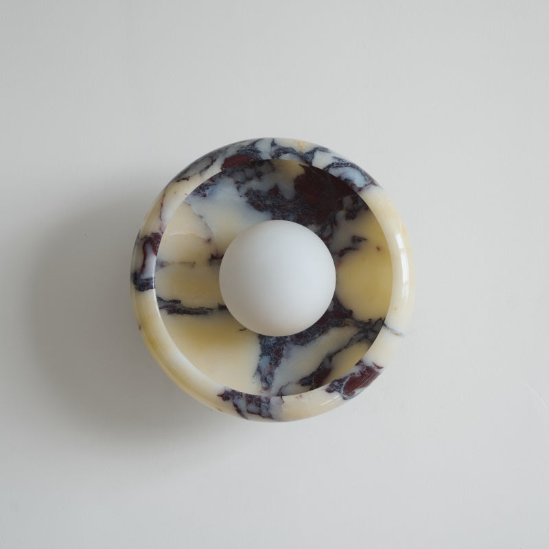 Piedra Modern Minimalist Marble Glass Wall Lamp - Letslighting